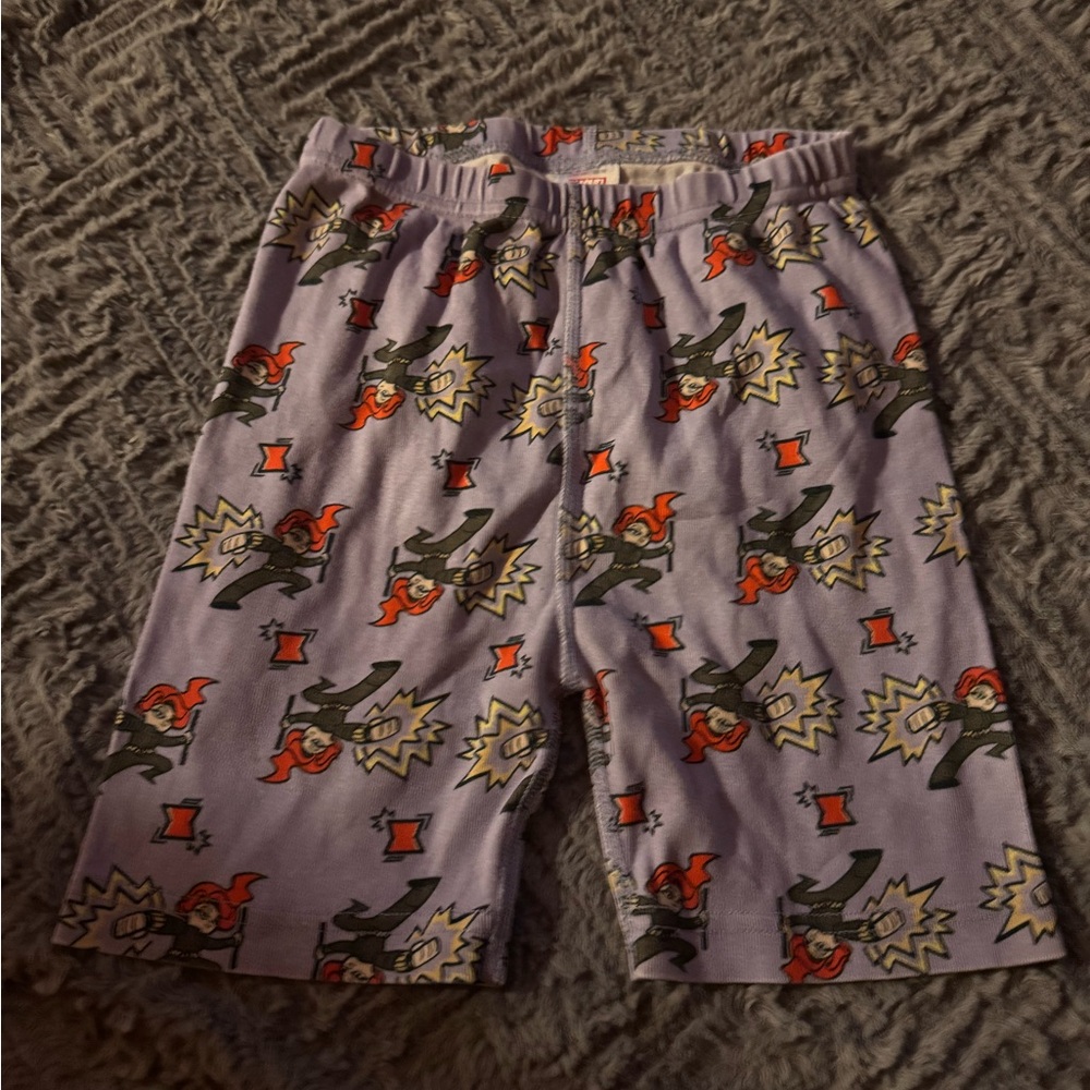 Kids Pajamas bottoms with marvel Print - Purple Hanna Andersson size 10